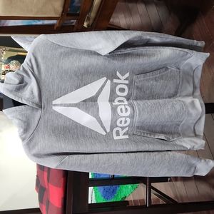 Reebok Hoodie/Sweatshirt boys Gray and White